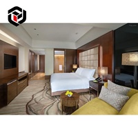 Personnalisation de suites d'hôtels haut de gamme à l'étranger, designers d'intérieur, mobilier d'hôtel, lit double, table de chevet, ensemble de cadre de lit