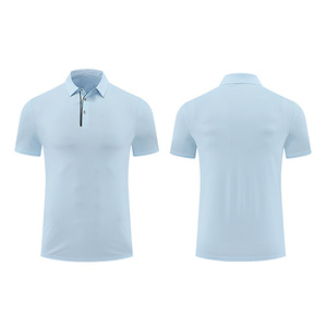 Polo <span class=keywords><strong>de</strong></span> <span class=keywords><strong>golf</strong></span> pour homme JAC22 DK8066 à séchage rapide, couleur unie, respirant, col rabattu, manches courtes - Product Image 1