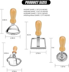 High Quality 3pcs <b>Zinc</b> Alloy Dumpling Mold Food Grade Non <b>Stick</b> Round Triangle Heart Shape Dumpling Maker - Product Image 2