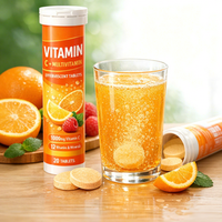 OEM ODM 80 comprimés effervescents à la saveur de fraise VC Vitamine pour adultes et adolescents