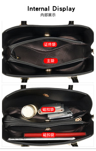 High Quality Women's Bags Wholesale Shoulder Strap PU Leather Bucket Bag Ladies Hand Bags - Product Image 5