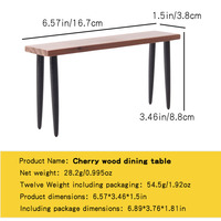 Modèle miniature de nourriture et de jeu 1:12, comptoir de bar, table basse miniature en bois de noyer noir, table de maison de poupée, jeu de rôle