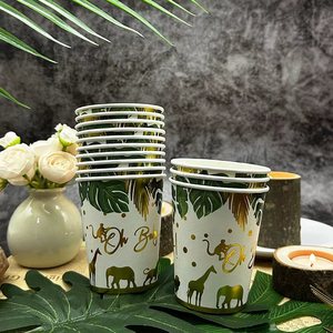 Vasos de papel para cumpleaños, primer cumpleaños, fiestas, uso doméstico y comercial, vasos desechables, buena calidad para el Año Nuevo Chino. - Product Image 3