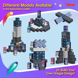 2,0 cm 0,8 pulgadas <span class=keywords><strong>100</strong></span> Uds Base espacial bloques de construcción magnéticos 3D STEM cubos de construcción magnéticos para niños juguetes ASTM CPC CE EN71 - Product Image 3