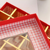 Fenêtre visible Boîtes vides à chocolat Conception fantaisie Bonbons sucrés Boîte à chocolat rouge Saint Valentin