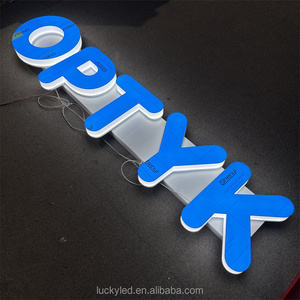 Letreros DE LA EMPRESA Led Acrílico Luz <span class=keywords><strong>Letras</strong></span> de canal Exterior 3D Acrílico Frontal y lateral Iluminado Led Tienda Sign - Product Image 2