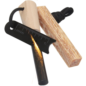 XXL Survivalist Mango de madera Ferro Rod Firestarter Kit con Fatwood Stick para fogata - Product Image 5