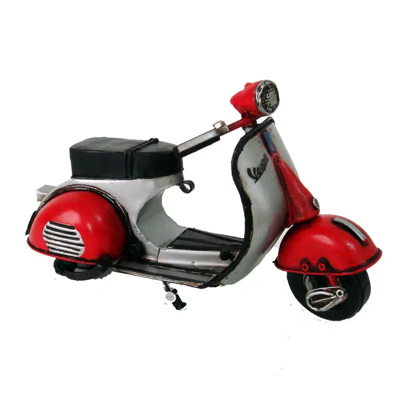 Vintage Old Metal Mini Scooter 3D Model For Household Decoration Gift Antique Desk Decor Diecast Model Motorcycle For Sale