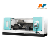 Tour CNC à lit incliné TCK950*3000, entièrement automatique, à broche unique, avec tourelle motorisée axe Y, pour découpe intensives