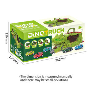 2024 dinosaure dévorant piste déformation voiture coulissante camion Transport inertie voiture en fonte modèle jouet éducatif pour enfants - Product Image 5
