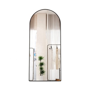 2025 mới hiện đại tùy chỉnh sang trọng phòng tập thể dục gương kim loại cong hàng đầu hợp kim nhôm sàn kim loại đứng gương để sử dụng nhà - Product Image 5