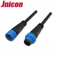Conector eléctrico a prueba de agua, divisor de Cable de 2 pines Y 3 pines, fijación de tornillo resistente al agua, conector tipo F