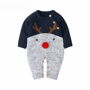 Mono de Invierno para Bebé Mimixiong al por Mayor, 100% Algodón, Diseño de Dibujos Animados, <span class=keywords><strong>Ropa</strong></span> Tejida para Niños Pequeños, <span class=keywords><strong>Navidad</strong></span> - Product Image 1