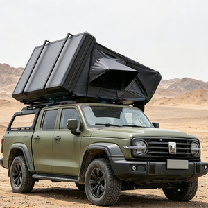 Carpa de techo rígida para 3-4 personas, impermeable, con estructura de aluminio, para camping 4x4, con escalera. - Product Image 1