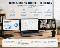 Moniteur de jeu portable 15,6 pouces 1920x1080 FHD IPS, écran fin et léger, double port USB-C HDMI
