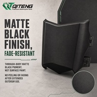 Nouvelle plaque d'immatriculation avant style américain QT pour moto tout-terrain, noire en ABS, kit complet de fixation par boulons, assemblage amélioré