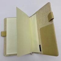 Broderie de fleurs Couverture en coton et lin Cahier d'étudiant Logo personnalisé Couverture Broderie Design Bloc-notes