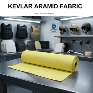Tela de Aramida 100% Para-Aramida, Tejido de Peso Medio, Ignífugo, Color Amarillo Sólido, Estilo Liso, Material Kevlar de Fábrica - Product Image 4