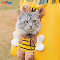 Sac de transport pour animaux de compagnie en toile SHIYUAN, avec trou pour la tête, motif abeille mignon, sac à bandoulière pour chiot et chat