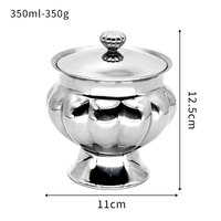 Stockage et conteneur des aliments Mini pot à dessert vintage en acier inoxydable Pots à épices et à collations Comptoir 350ml Pot de stockage des aliments de luxe