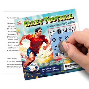 Brand Printing Supplier Free Design Maximum Prize <b>Tickets</b> Matte Paper Digital Printing Lottery Scratch Card - Product Image 1