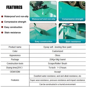 Recubrimiento de Piso Epóxico Autonivelante para <span class=keywords><strong>Garaje</strong></span> de Fábrica y Endurecedor, Pintura Epóxica para Pisos de Concreto con <span class=keywords><strong>Precio</strong></span> Competitivo - Product Image 6