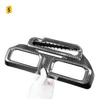 Couverture d'évent de Console centrale de voiture en Fiber de carbone véritable ShaSha pour Ford Mustang GT 2024 accessoires d'intérieur de voiture