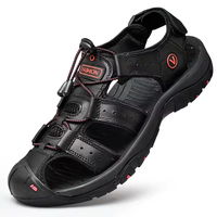 Chaussures en cuir véritable pour hommes, sandales d'été de grande taille, sandales à la mode, pantoufles, grande taille 38-47