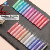 Gel d'égalisation noir à haute brillance Gel d'extension pour ongles argenté au Laser étourdi Gel d'extension pour ongles sans Hema