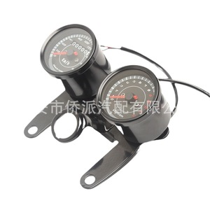 Conjunto Retro de Instrumentos para Motocicleta, Tacómetro Electrónico, Velocímetro de 0-140 km/h, Montaje Frontal de Metal Negro - Product Image 5