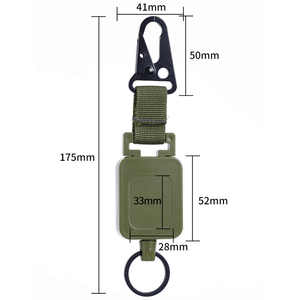 XXH-P009 Essentieel Voor Outdoor Camping Vierkant Zwart Plastic Sleutel Intrekbare Badge Haspel Sublimatie Intrekbare Badge Houder - Product Image 4