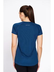 เสื้อยืดออกกำลังกายผู้หญิงสีเขียวอมฟ้า ผ้าโพลีเอสเตอร์ ทรงแอธเลติก คอกลม ยอดนิยม เหมาะสำหรับออกกำลังกาย วิ่ง และเล่นกีฬาอื่นๆ ขายส่ง - Product Image 5