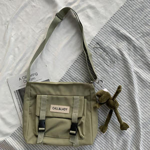 2023 femmes Simple <span class=keywords><strong>Chic</strong></span> sac de messager Corée du Sud Style Nylon étanche toile <span class=keywords><strong>cartable</strong></span> chaîne pour étudiants Postwoman - Product Image 5