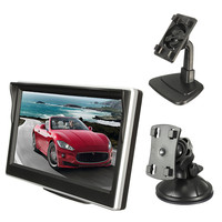 Monitor AHD de 5 pulgadas para coche, pantalla TFT LCD, cc 12V, para cámara de marcha atrás, Monitor retrovisor de coche