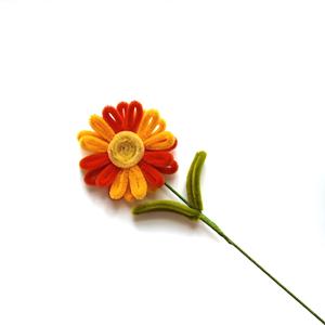 Tournesol artificiel en fil de <span class=keywords><strong>coton</strong></span> fait main, écologique, réutilisable, coloré, pour fête d'anniversaire, fête des enseignants - Product Image 2