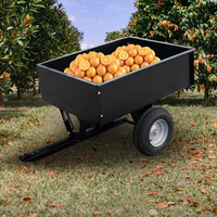Utilitaire Jardin Remorqué Atv Dump Trailer Chariot Cour Chariot Tracteur Wagon Atv Brouette Remorque