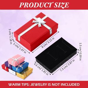 Set di Scatole Regalo per Gioielli, Contenitori in Cartone <span class=keywords><strong>con</strong></span> Fiocco per Anelli, Collane, Orecchini e Bracciali - Product Image 6