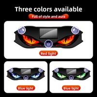 Lumière LED dynamique à effet œil de démon pour voiture, alimentée par énergie solaire, avec ventouse pour camion et voiture