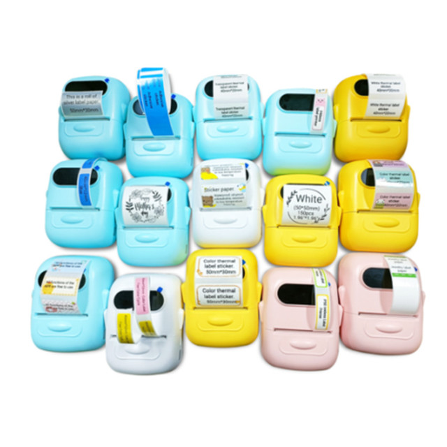 P50 HD Mini Colorful Thermal Printer Inkless Portable 15mm-57mm Label Sticker & Barcode QR Code Made of Durable Plastic