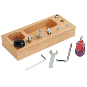 Kit d'outils de jeu de simulation <span class=keywords><strong>en</strong></span> <span class=keywords><strong>bois</strong></span> pour enfants Jouets pour enfants Boîte de fournitures d'événement de jeu - Product Image 1