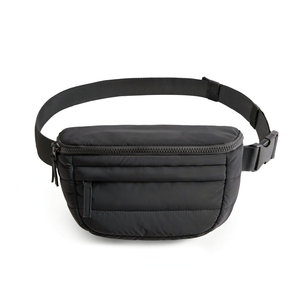 Riñonera Acolchada Unisex con Logotipo Personalizado, Riñonera Tipo Puffer, Bolsas de Cintura con Correa Ajustable, para Viajes y Entrenamiento, con Cierre de Poliéster - Product Image 1