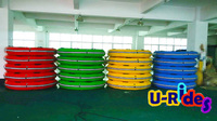 Prix d'usine, vente chaude, U-Rides, radeau gonflable pour parc aquatique en PVC de 2 m de diamètre pour 4 personnes, pour usage commercial et toboggan de piscine en fibre de verre