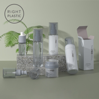 Emballage cosmétique personnalisé conception innovante bouteille de stockage en plastique pour soins de la peau avec pompe