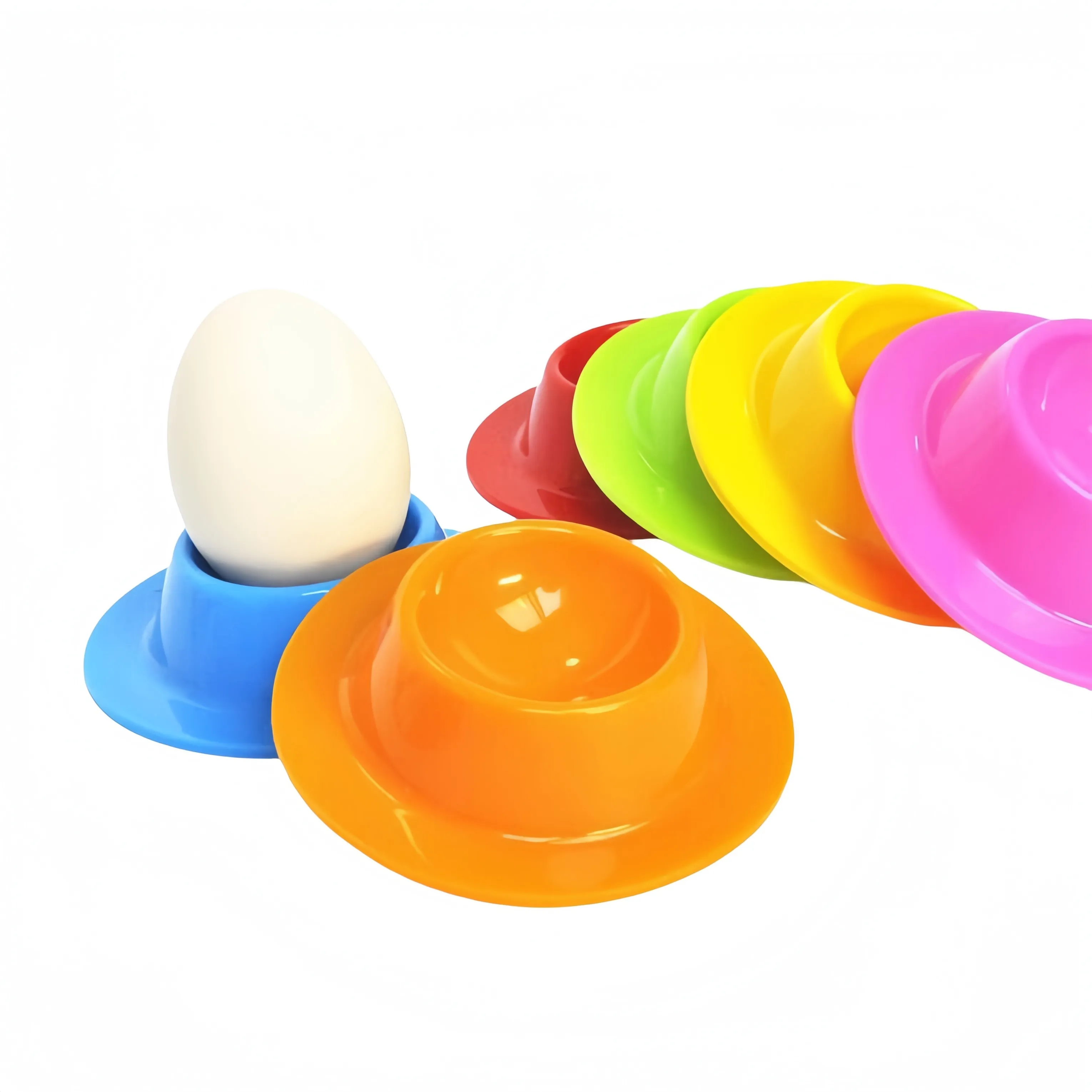 Meerdere Effen Kleuren Antislip Food Grade Siliconen Eierhouder Voor Keukengift Siliconen Eierlade