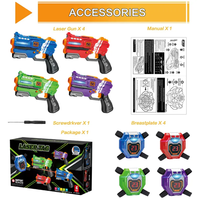 Pistolet laser infrarouge à piles pour 4 joueurs, ensemble de jeu de tir, équipement de tir au laser, pistolet et gilet multijoueur, vente chaude