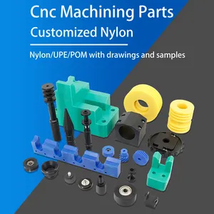 Mesin cnc presisi bagian prototipe 3/4/5 poros presisi mesin cnc bagian plastik teknik hdpe delrin nilon pom untuk cnc