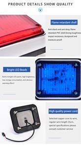 Feux LED d'ambulance super lumineux imperméables Rouge/Bleu/Blanc/Ambre/Vert Feux stroboscopiques et de <span class=keywords><strong>scène</strong></span> d'urgence Matériel PC ABS - Product Image 3