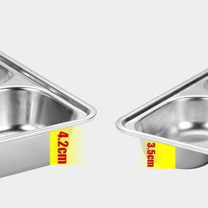 Assiettes divisées en acier inoxydable 304 à 3, 4 ou <span class=keywords><strong>5</strong></span> <span class=keywords><strong>compartiments</strong></span> avec couvercle, <span class=keywords><strong>plateau</strong></span> à dîner, boîte à lunch bento, contenants alimentaires - Product Image 2
