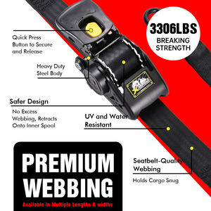 Cinturino per moto ATV da 50mm 1.5T cinghie a cricchetto retrattile automatiche per impieghi gravosi - Product Image 2