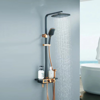 Robinet de bain-douche classique à poignée unique Robinets populaires à affichage numérique et à température mesurée Noyau de valve en céramique Surface polie